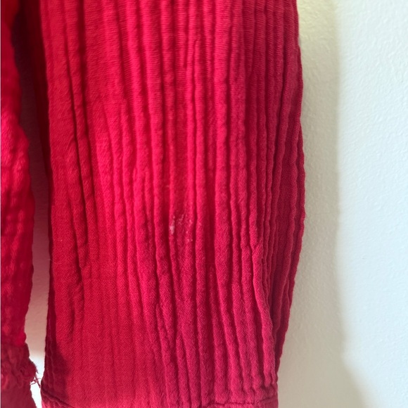 FREE PEOPLE Changing Horizons Pullover Top Red Size Large - Picture 4 of 9